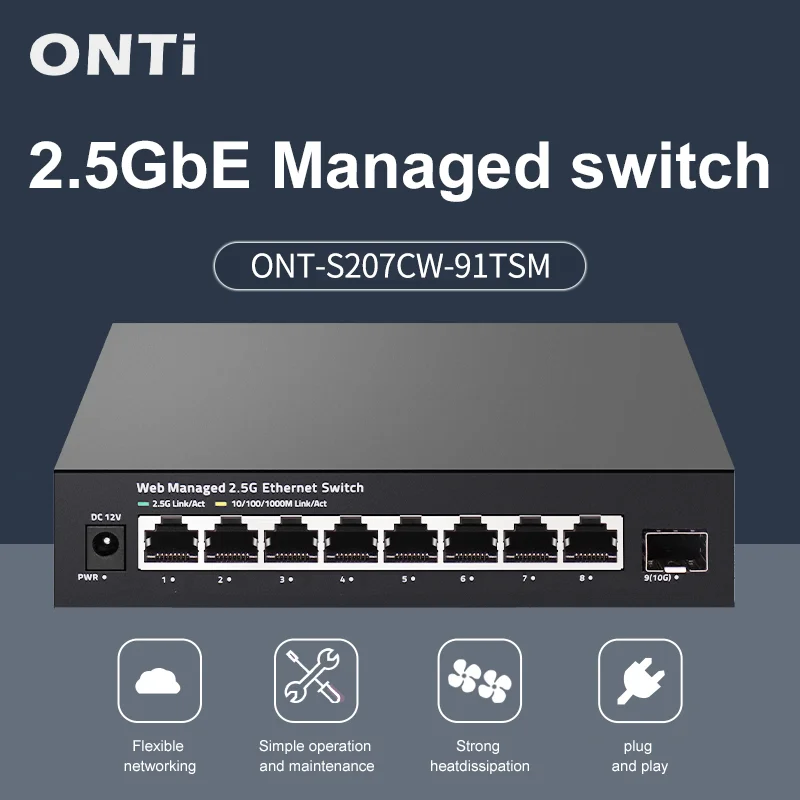 ONTi 2.5GbE Managed Switch 8 P - Sfp+ 10G Managed Switch 8 Port recension och pris