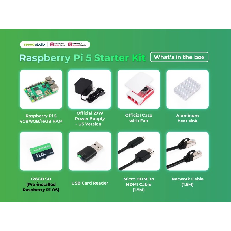5 Starter Kit - 4GB/8GB/16GB R - Raspberry Pi 5 8Gb recension och pris