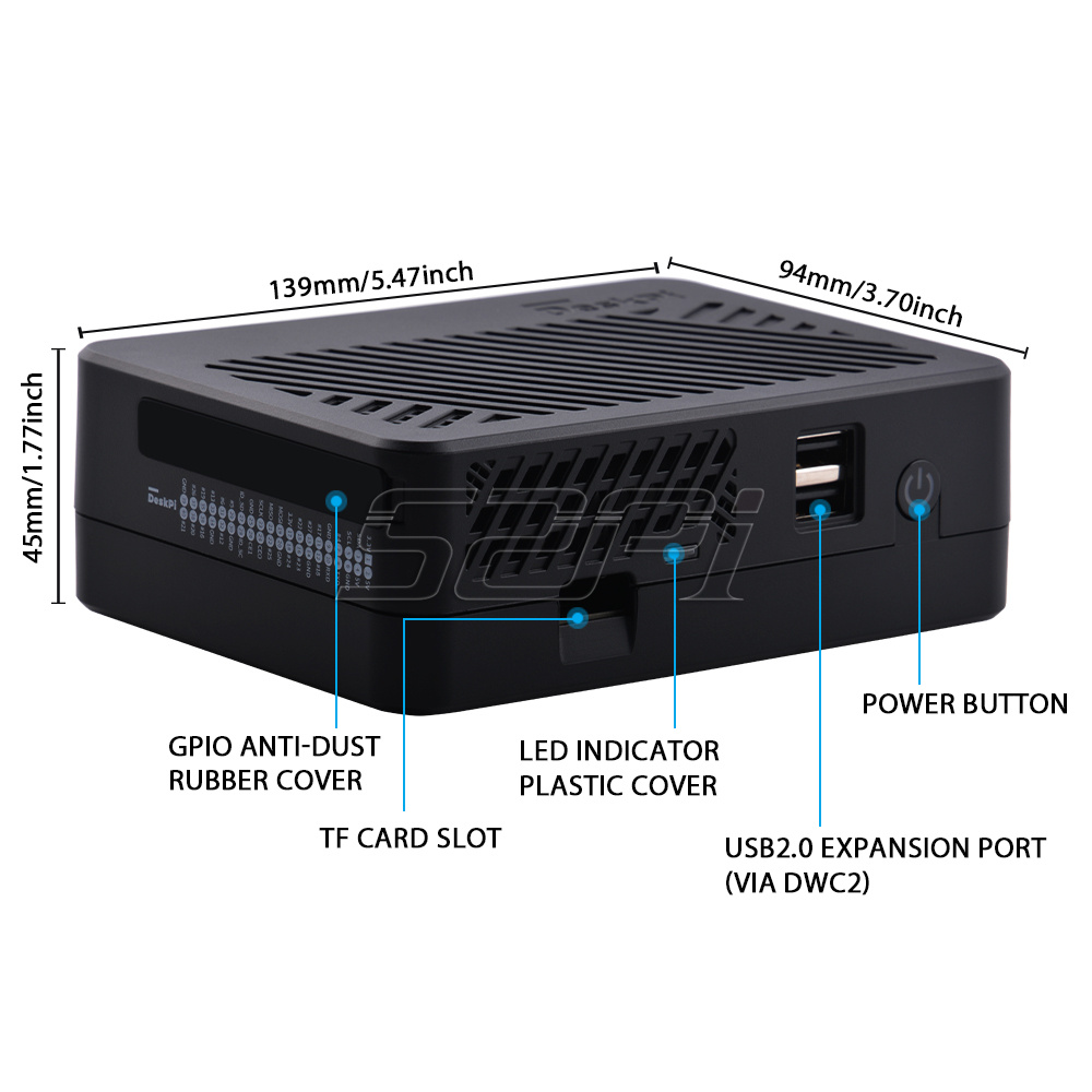 52Pi DeskPi Lite NAS Case with - Deskpi Super6C recension och pris