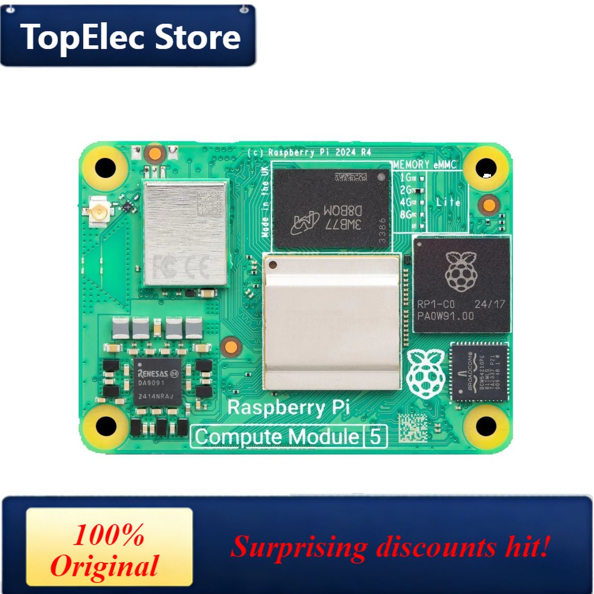TopElec Raspberry Pi Compute M - Raspberry Pi 5 8Gb recension och pris