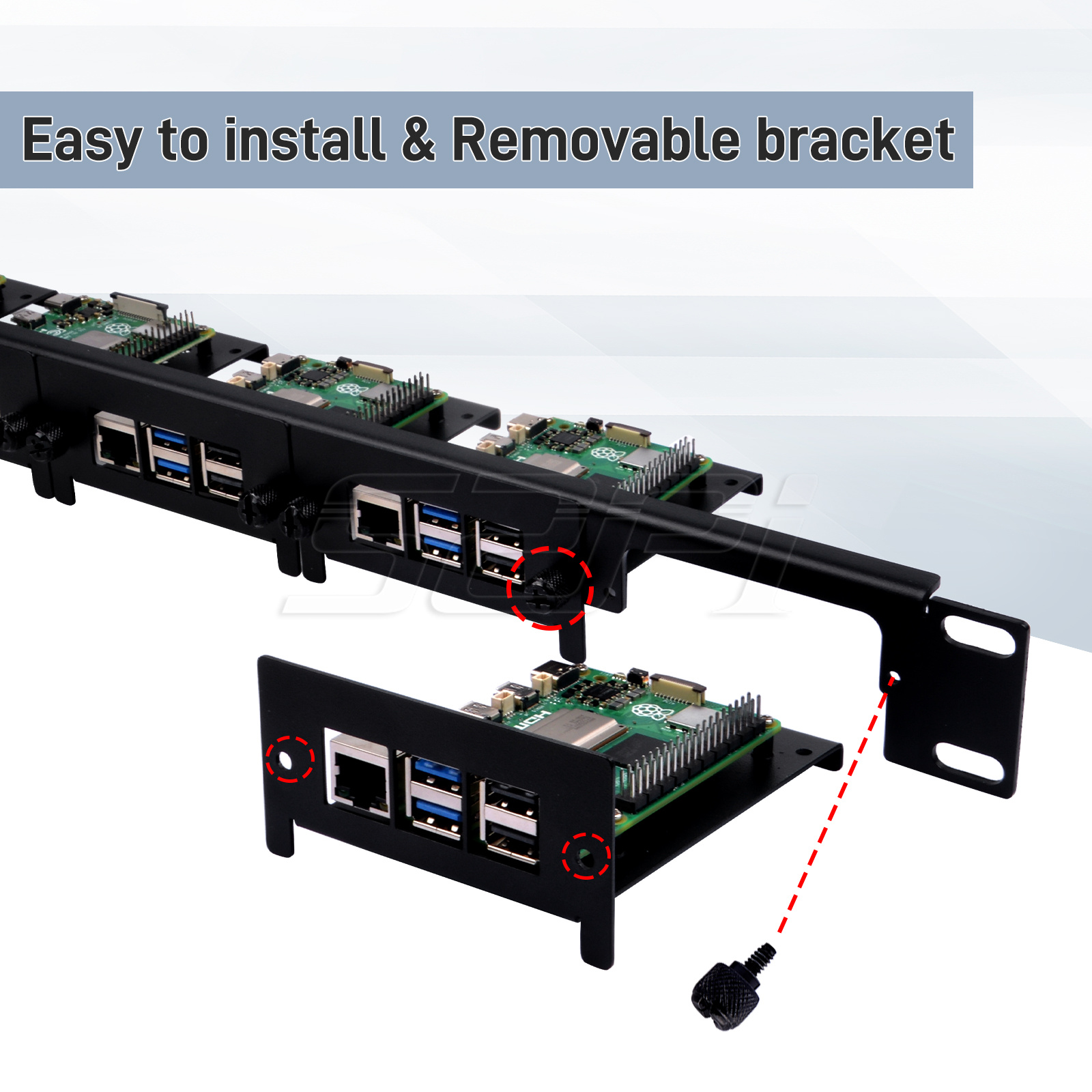52Pi Removable 1U Rack Mount f - Deskpi Super6C recension och pris