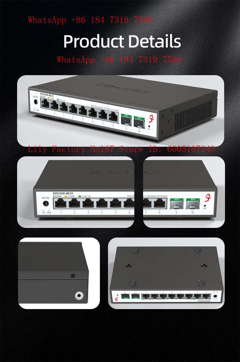 XikeStor 8*2.5G RJ45 2*10G SFP - Sfp+ 10G Managed Switch 8 Port recension och pris